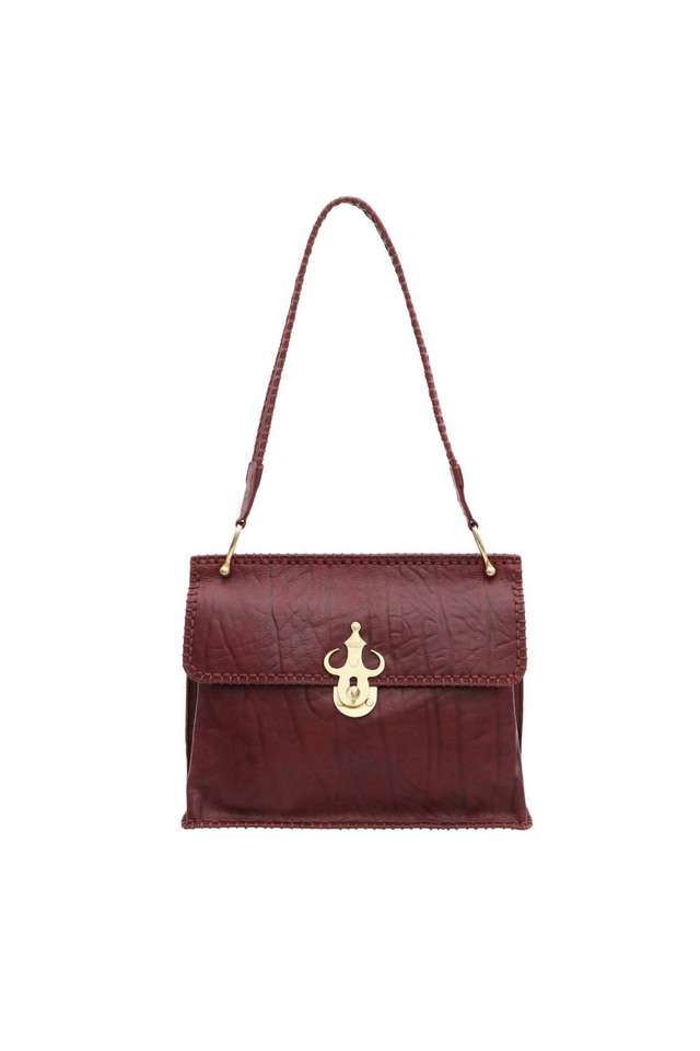 Pure-Leather-Zipper-Closure-Women-s-Shoulder-Bag