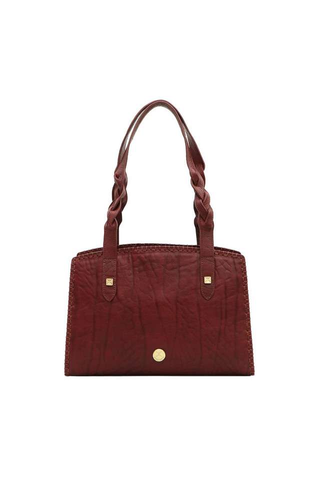 Pure-Leather-Zipper-Closure-Women-s-Shoulder-Bag