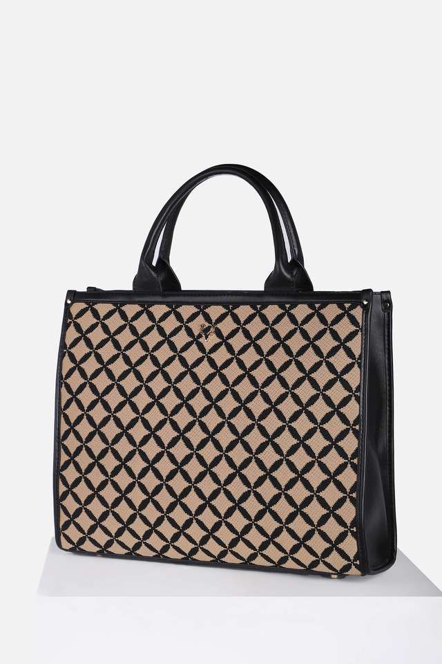 Luxury-Jacquard-Solid-Polyurethane-Zipper-Closure-Women-s-Tote-Bag