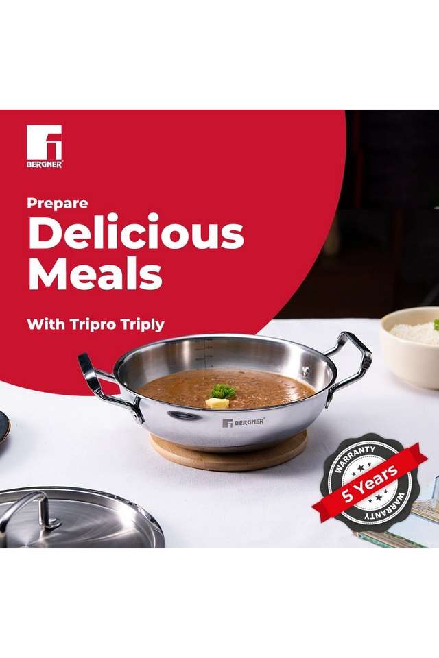 Tripro-Triply-Deep-Kadai-With-Lid-24Cm