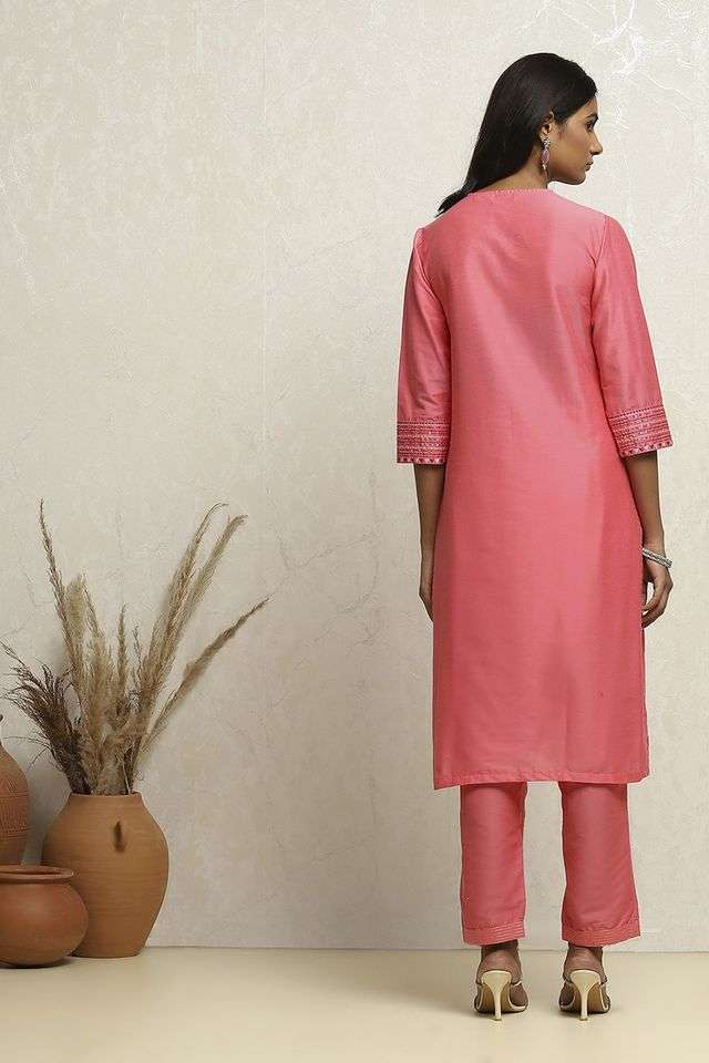 Embroidered-Full-Length-Polyester-Woven-Women-s-Kurta-Set