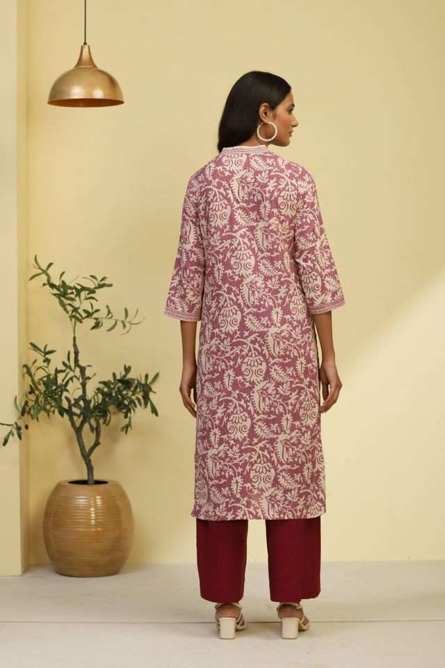 Printed-Cotton-Collared-Women-s-Casual-Wear-Kurta