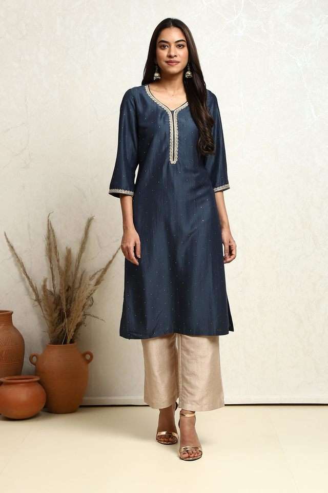 Printed-Polyester-Round-Neck-Women-s-Kurta