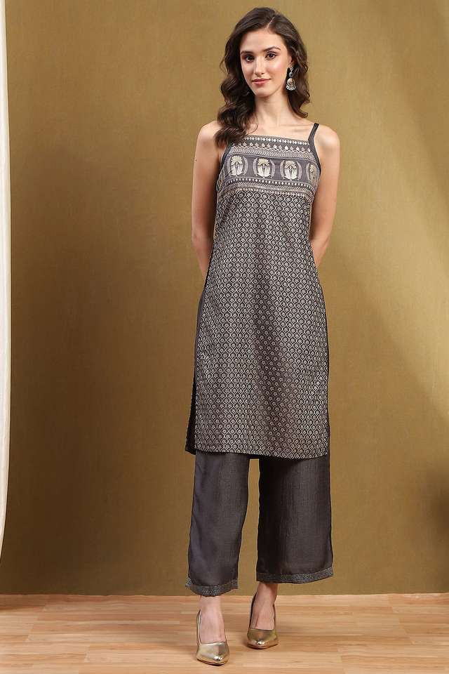 Printed-Silk-Strapless/Tube-Women-s-Festive-Wear-Kurta