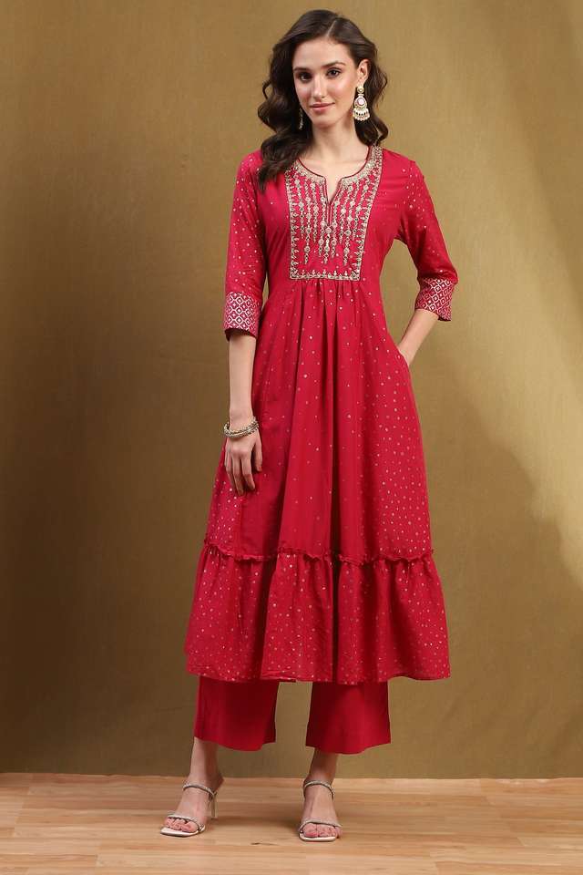 Printed-Full-Length-Cotton-Woven-Women-s-Kurta-Set
