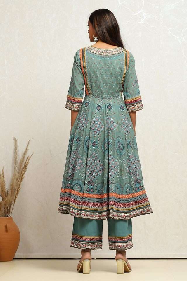 Printed-Cotton-Round-Neck-Women-s-Kurta-Set