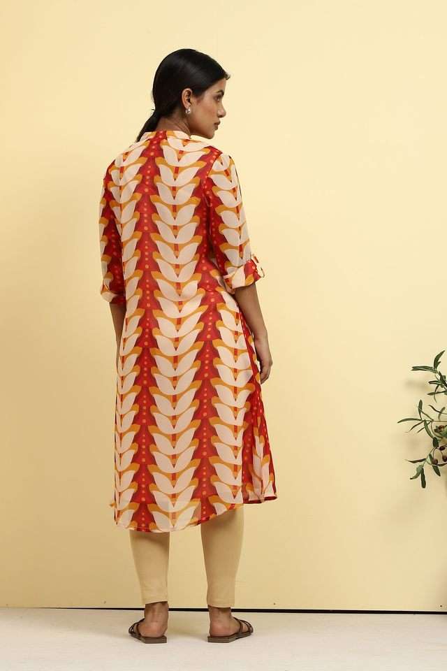 Printed-Polyester-Collared-Women-s-Kurta