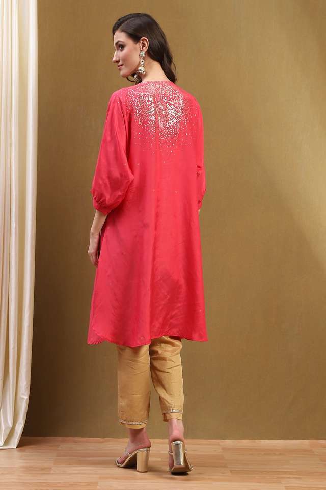 Printed-Modal-Round-Neck-Women-s-Festive-Wear-Kurta