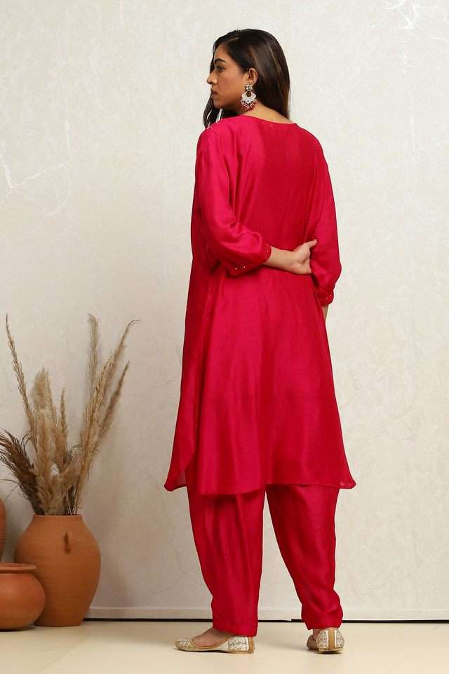 Tie-&-Dye-Polyester-Round-Neck-Women-s-Kurta