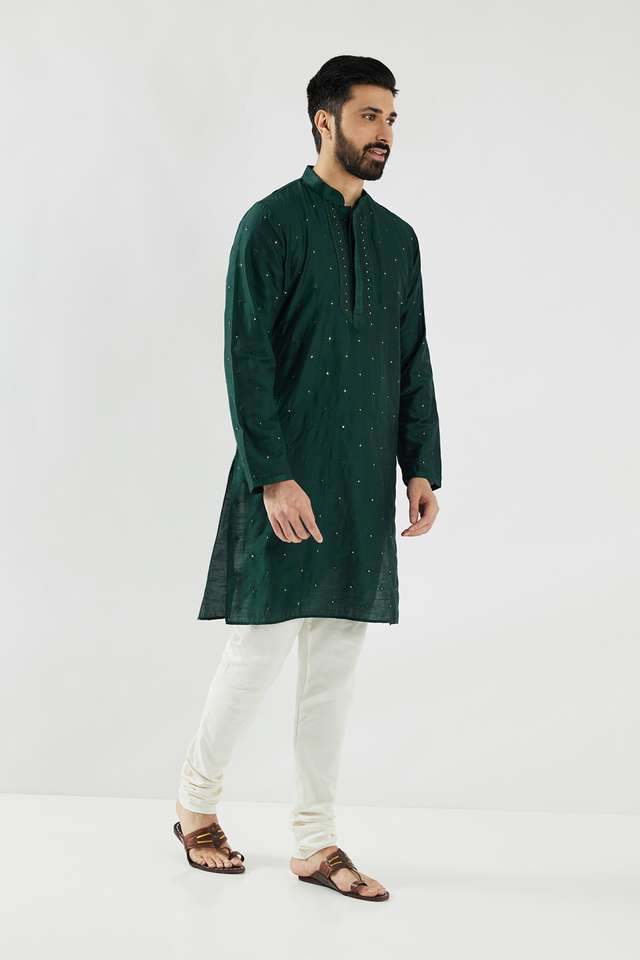 Embroidered-Blended-Fabric-Collared-Men-s-Festive-Wear-Kurta