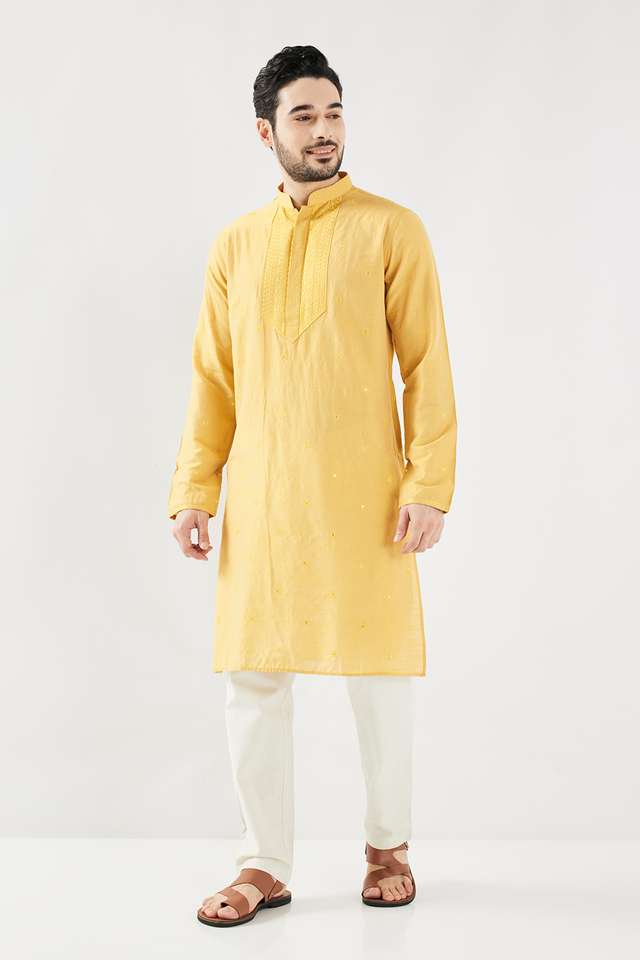 Embroidered-Blended-Fabric-Collared-Men-s-Festive-Wear-Kurta