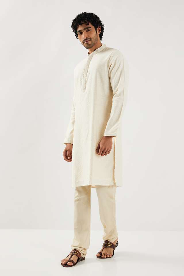 Solid-Brocade-Collared-Men-s-Festive-Wear-Kurta