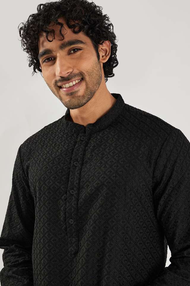 Schiffli-Blended-Fabric-Collared-Men-s-Festive-Wear-Kurta