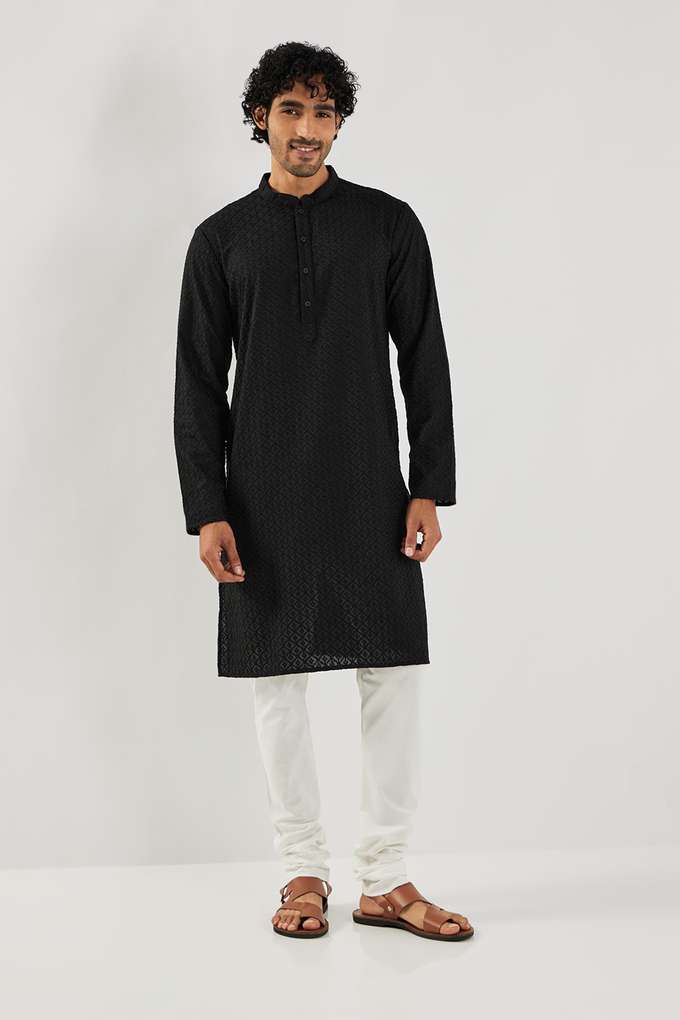 Schiffli-Blended-Fabric-Collared-Men-s-Festive-Wear-Kurta