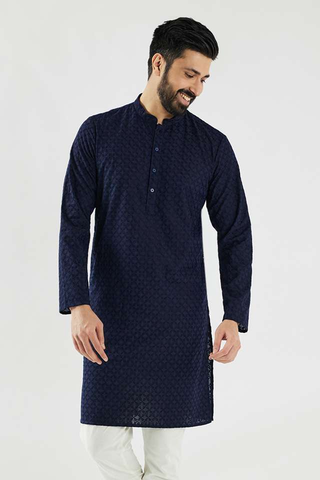 Schiffli-Blended-Fabric-Collared-Men-s-Festive-Wear-Kurta