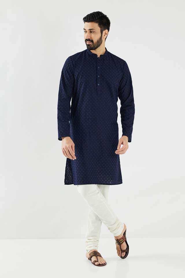 Schiffli-Blended-Fabric-Collared-Men-s-Festive-Wear-Kurta
