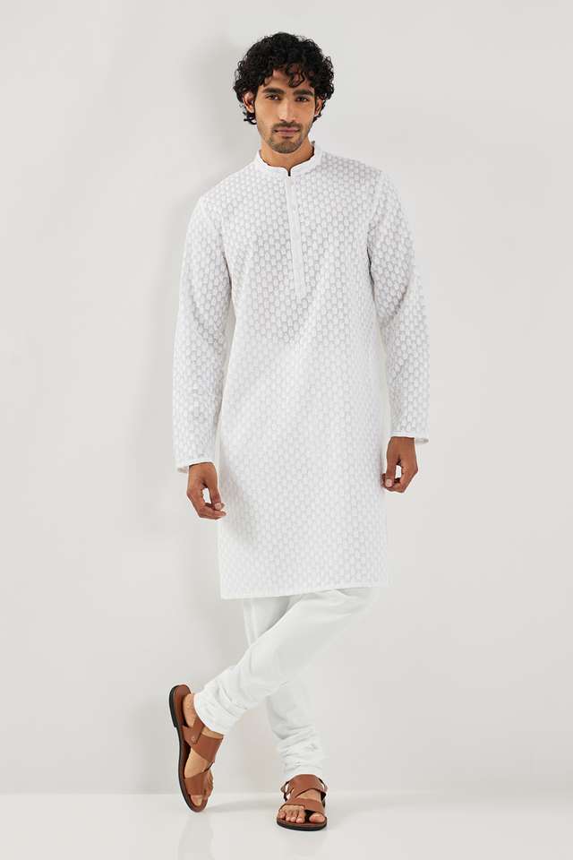 Schiffli-Blended-Fabric-Collared-Men-s-Festive-Wear-Kurta