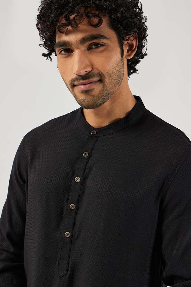 Dobby-Blended-Fabric-Collared-Men-s-Festive-Wear-Kurta
