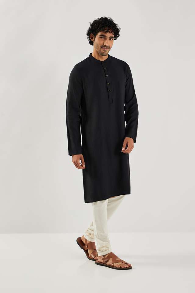 Dobby-Blended-Fabric-Collared-Men-s-Festive-Wear-Kurta