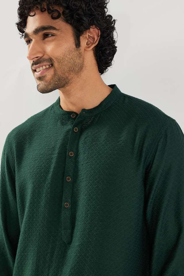 Dobby-Blended-Fabric-Collared-Men-s-Festive-Wear-Kurta