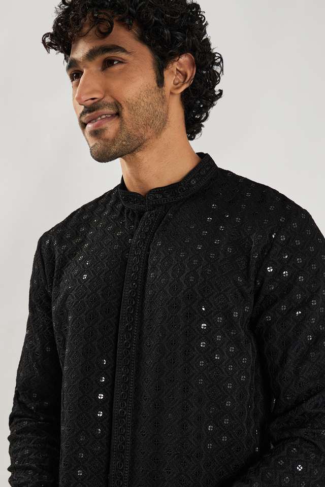Schiffli-Viscose-Collared-Men-s-Festive-Wear-Kurta