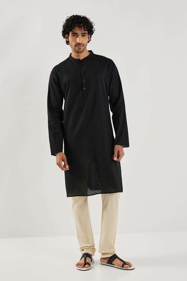 Embroidered-Cotton-Regular-Fit-Men-Kurta