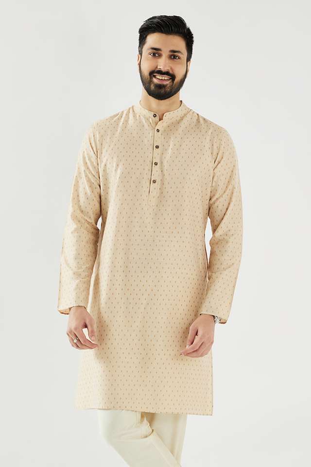 Printed-Blended-Fabric-Collared-Men-s-Festive-Wear-Kurta