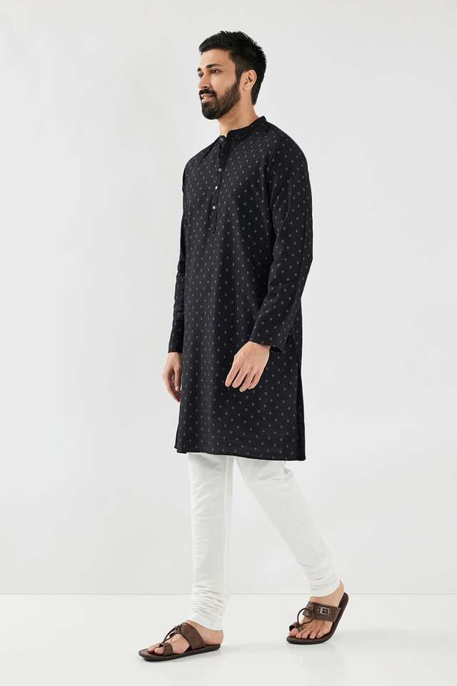 Printed-Blended-Fabric-Collared-Men-s-Festive-Wear-Kurta