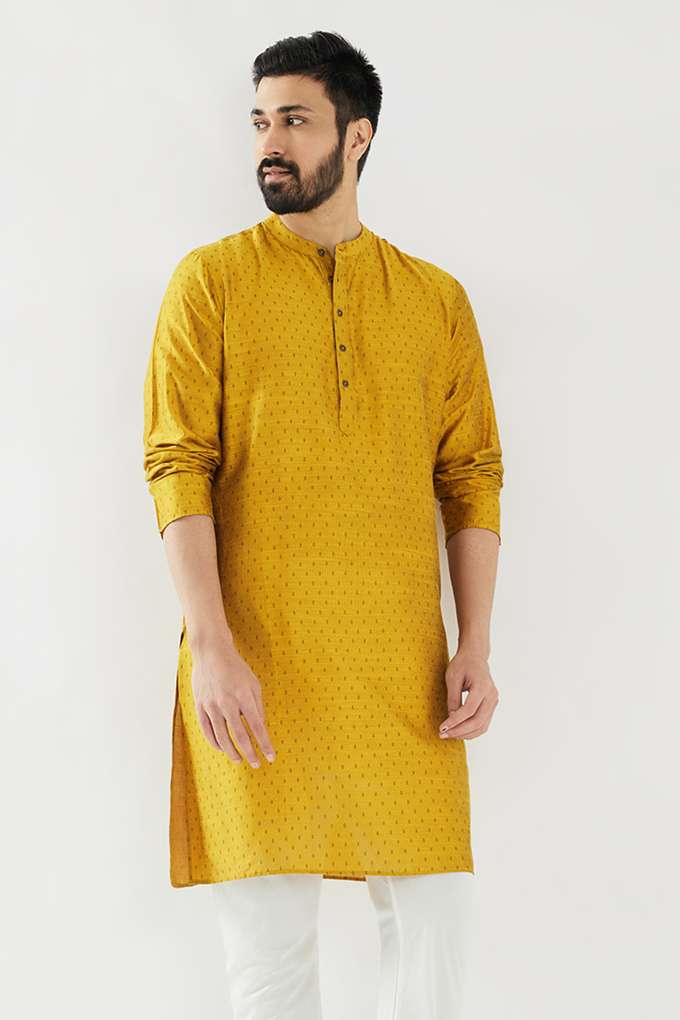 Printed-Blended-Fabric-Collared-Men-s-Festive-Wear-Kurta