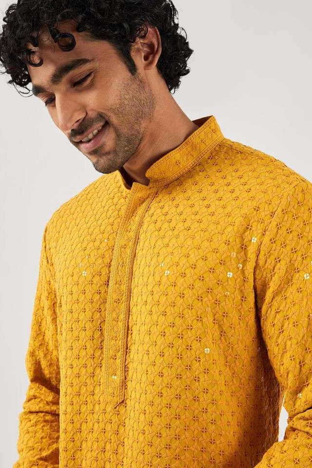Schiffli-Viscose-Collared-Men-s-Festive-Wear-Kurta