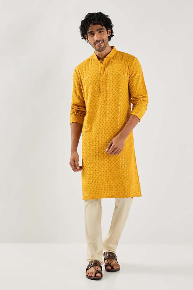 Schiffli-Viscose-Collared-Men-s-Festive-Wear-Kurta