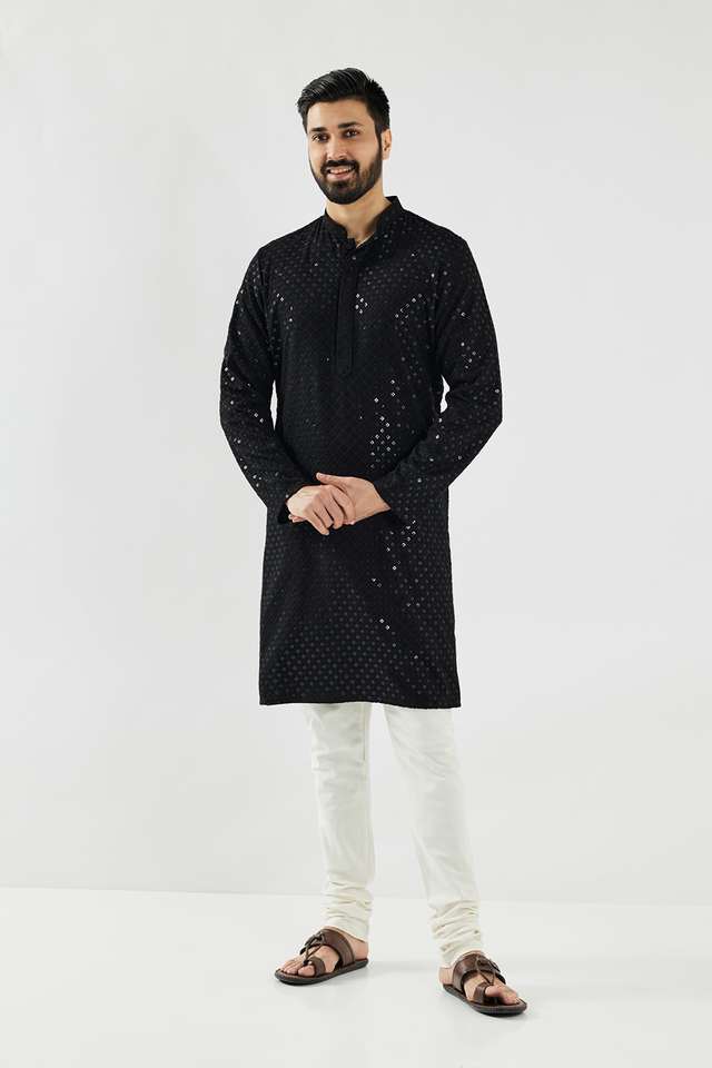 Schiffli-Viscose-Collared-Men-s-Festive-Wear-Kurta