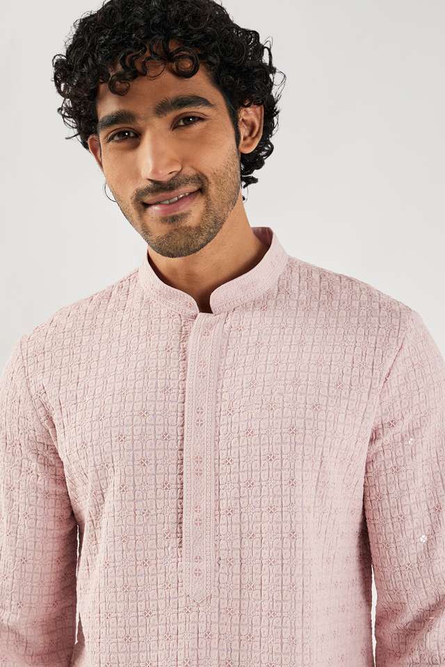 Schiffli-Viscose-Collared-Men-s-Festive-Wear-Kurta