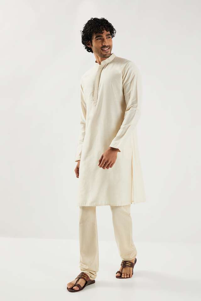Solid-Viscose-Collared-Men-s-Festive-Wear-Kurta