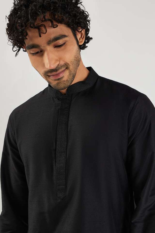 Solid-Viscose-Collared-Men-s-Festive-Wear-Kurta