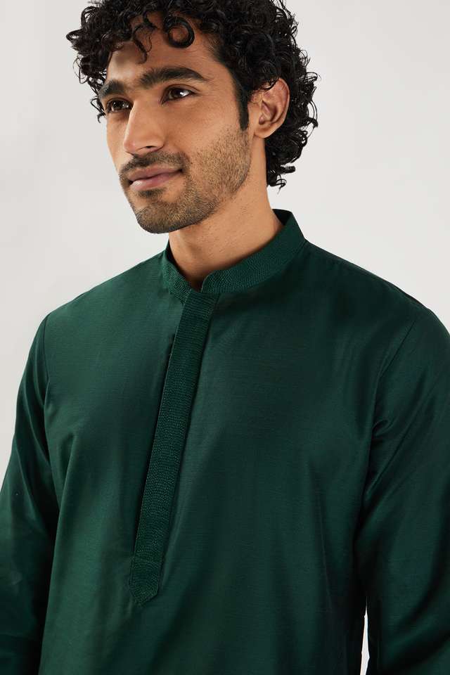 Solid-Viscose-Collared-Men-s-Festive-Wear-Kurta