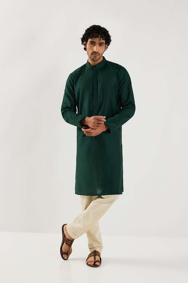 Solid-Viscose-Collared-Men-s-Festive-Wear-Kurta