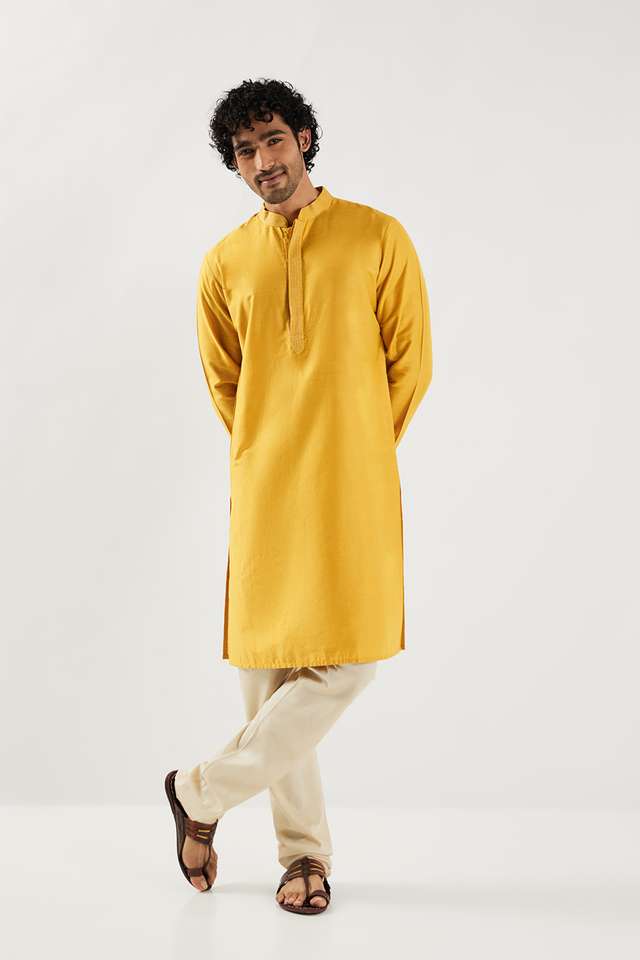 Solid-Viscose-Collared-Men-s-Festive-Wear-Kurta