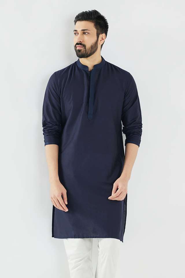 Solid-Viscose-Collared-Men-s-Festive-Wear-Kurta