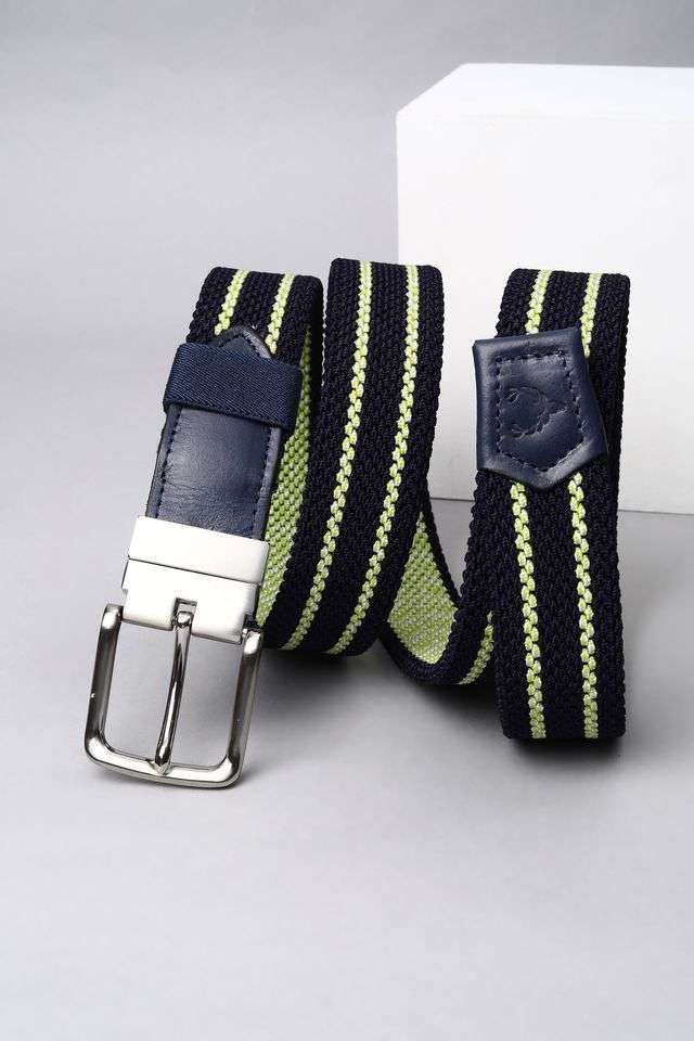 Striped-Textile-Single-Side-Casual-Belt