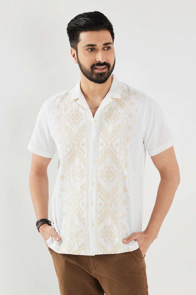 Embroidered-Cotton-Regular-Fit-Men-s-Casual-Wear-Shirt