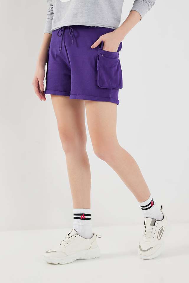 Regular-Fit-Mid-Thigh-Cotton-Women-s-Active-Wear-Shorts