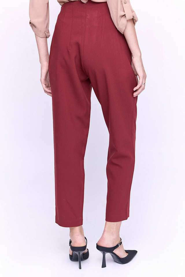 Solid-Polyester-Regular-Fit-Women-s-Trousers