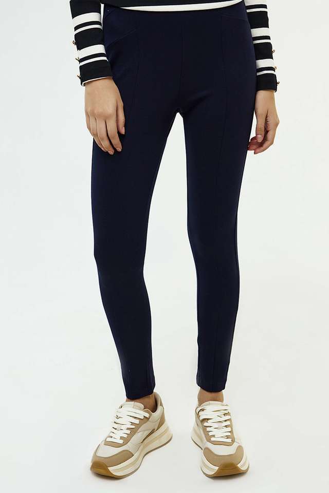 Solid-Polyester-Regular-Fit-Women-s-Trousers
