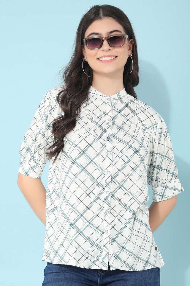 crimsoune club Printed Lyocell Collared Women Shirt-picture-17