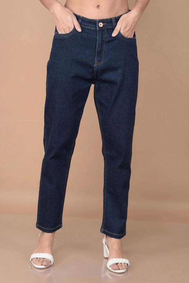 crimsoune club Mid Rise Blended Fabric Mom Fit Women's Jeans-picture-33