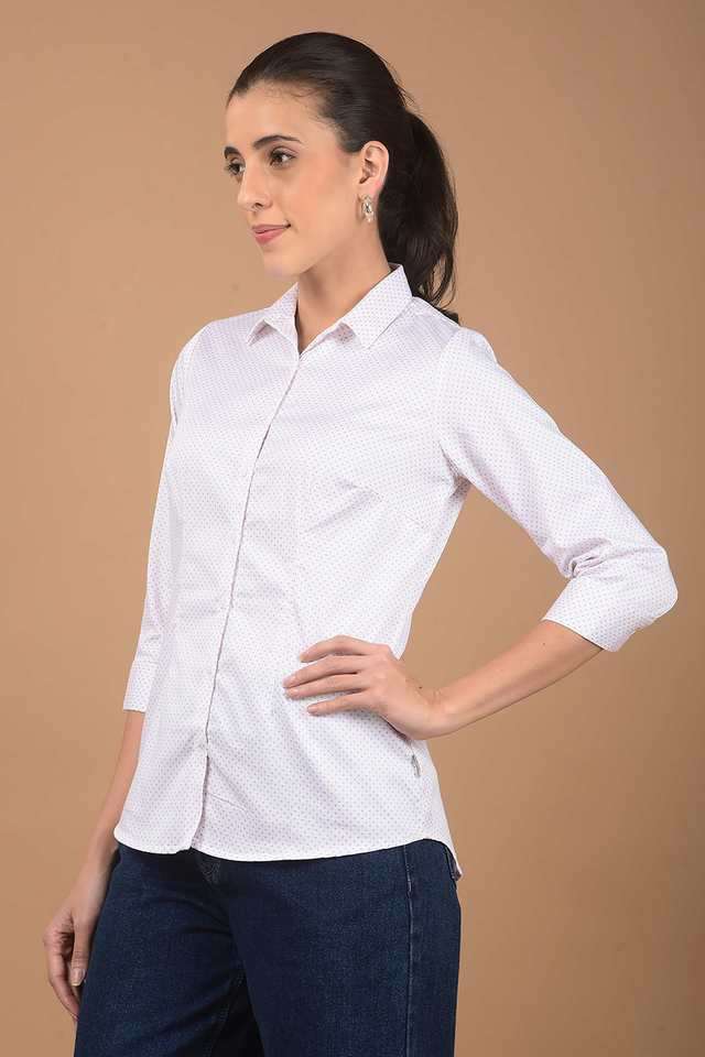 crimsoune club Printed Collared Blended Fabric Women Casual Wear Shirt-picture-25