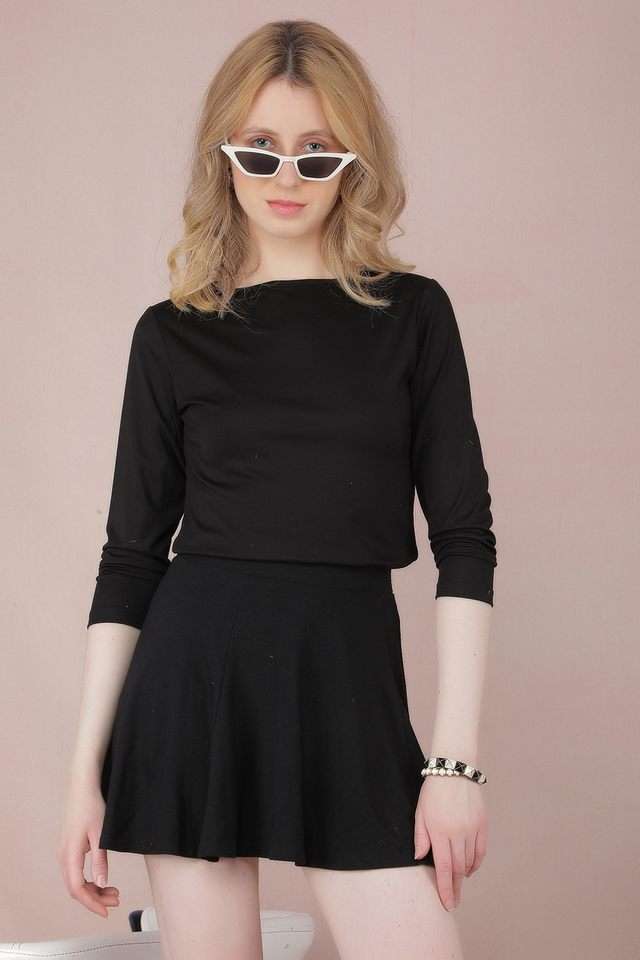 crimsoune club Solid Blended Fabric Round Neck Women Top-picture-24