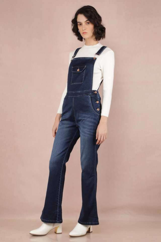 crimsoune club Solid Cotton Slim Fit Women's Dungaree-picture-36