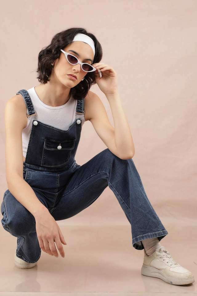 crimsoune club Solid Cotton Slim Fit Women's Dungaree-picture-16